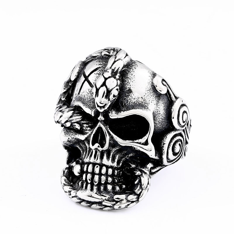 Bague Crâne Croix — vue 4