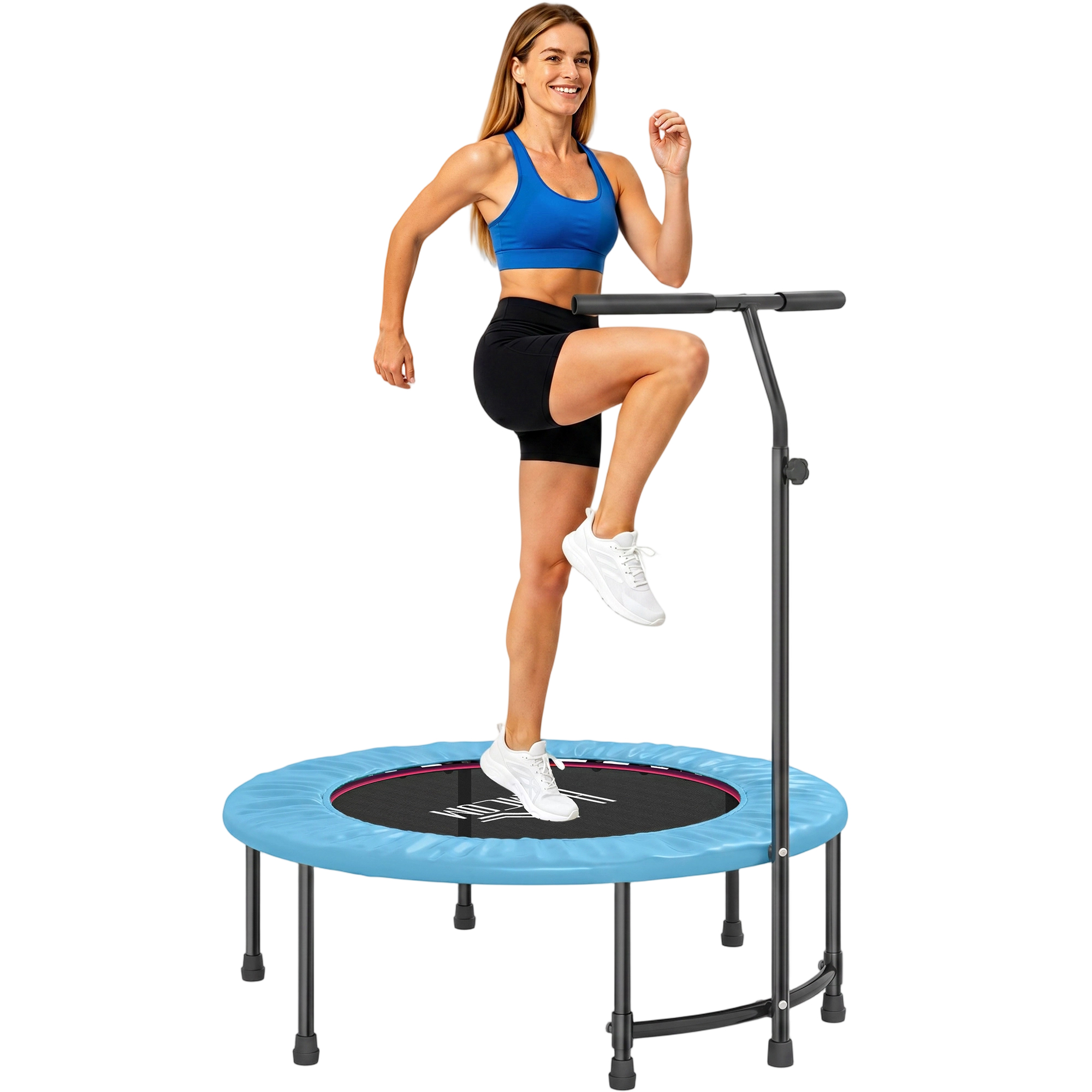 40 Inch Fitness Trampoline With Adjustable Handle, Rebound Mini Indoor Sports — image 11