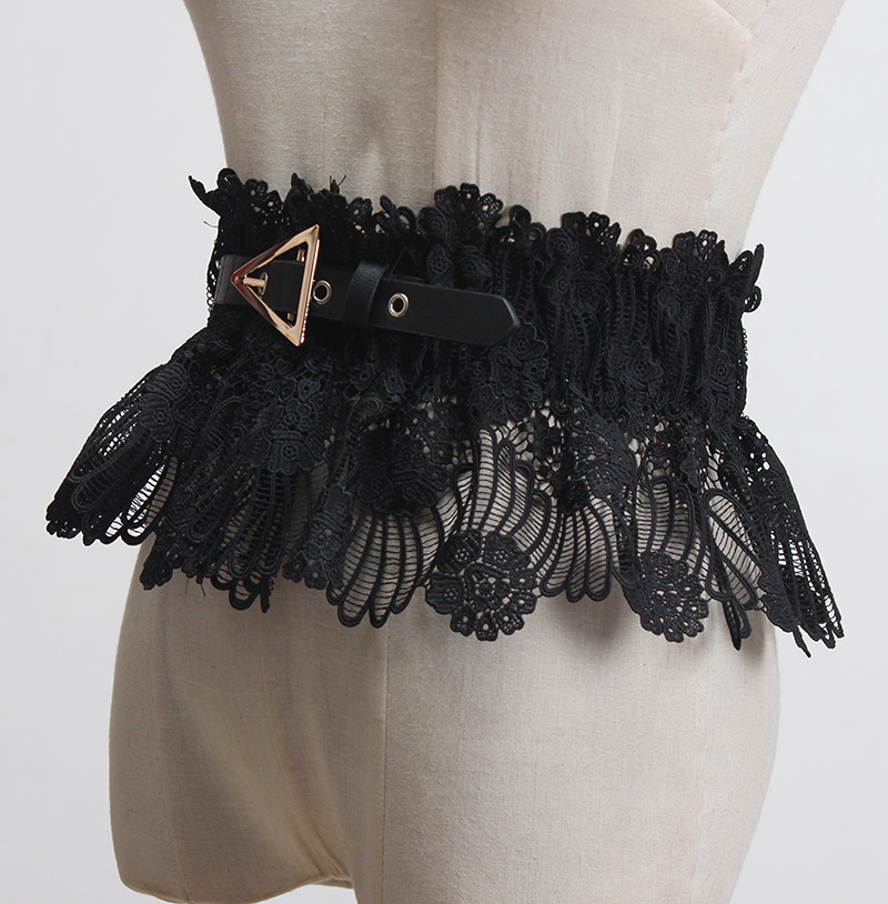 Lace Lace-up Waist Belt Waistband Women's Wide Band Skirt Lining