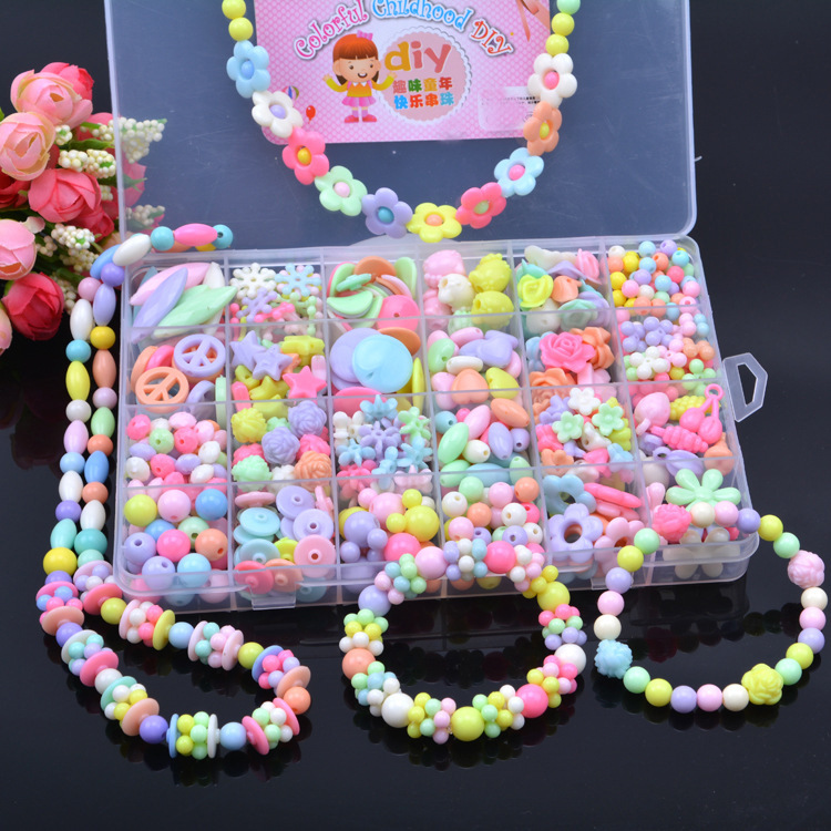 Title 1, 24 Grid Diy Toy Educational Handmade Beaded Set