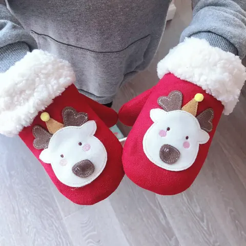 Men's and Women's Baby Mittens Halterneck Gloves