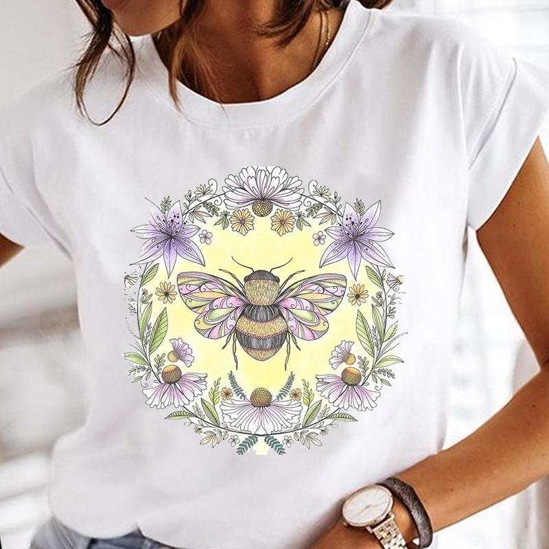 Title 16, Cartoon Dragonfly Sunflower Girl Fashion Top