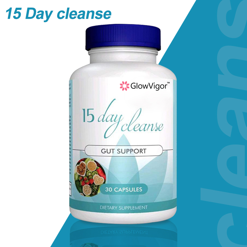 GlowVigor 15 Day Gut Cleanse - Colon Support. Natural ingredients for gentle body metabolism. Quick, gentle and healthy colon care. Fast results in 12-24 hours, promotes regular bowel movements. Easy-to-Follow Regimen, ideal for constipation, bloating.