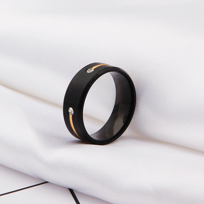 Titanium Steel Custom Personalized Diamond Jewelry Jewelry Stainless Steel Ring