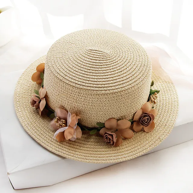 Women's Sun Garland Beach Outdoor Top Hat Sun Protection Beige - Shop at LoveMi