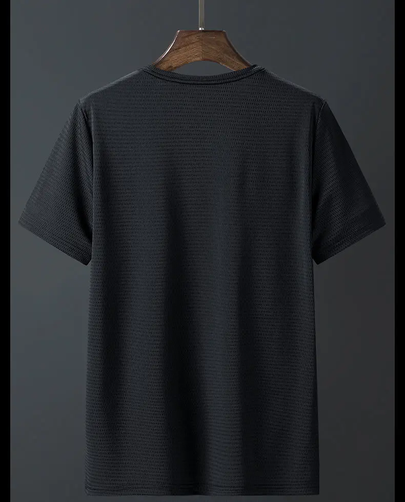 Men's Extra Large Ice Silk Thin Short Sleeve