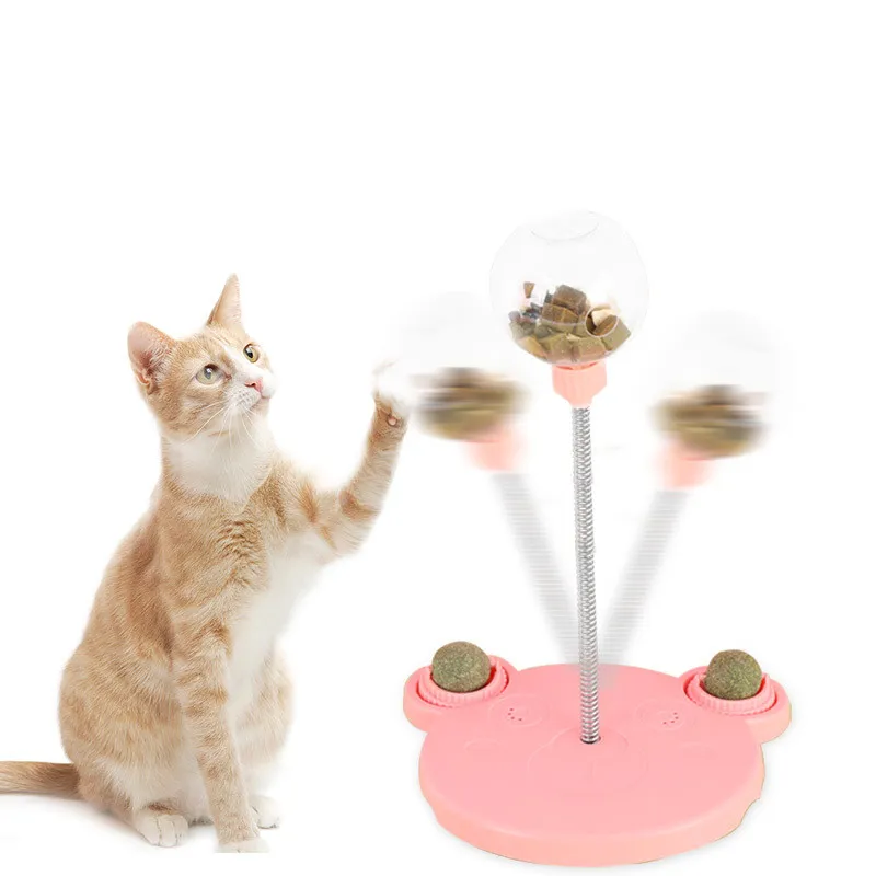 Pet Feeder Cat Toy Pets Leaking Food Ball Self-Playing Tumbler Funny Swing Feeder Puzzle Toys Playing Training Dispenser Bowl – image 3