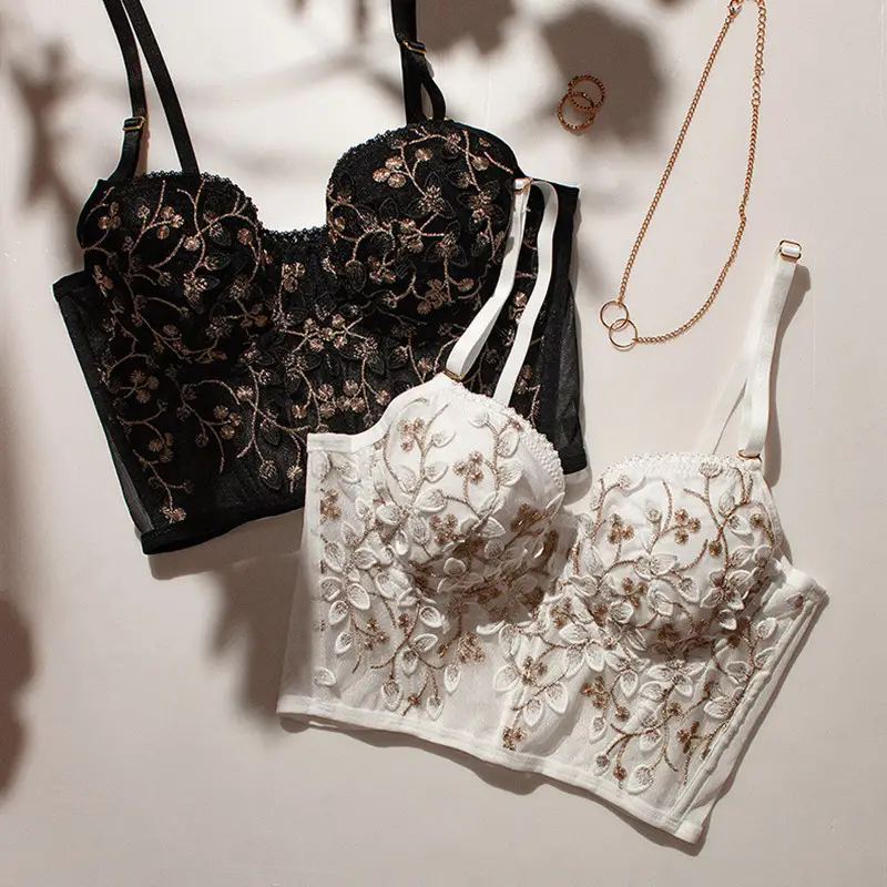 Women's French Embroidery Lace Bra