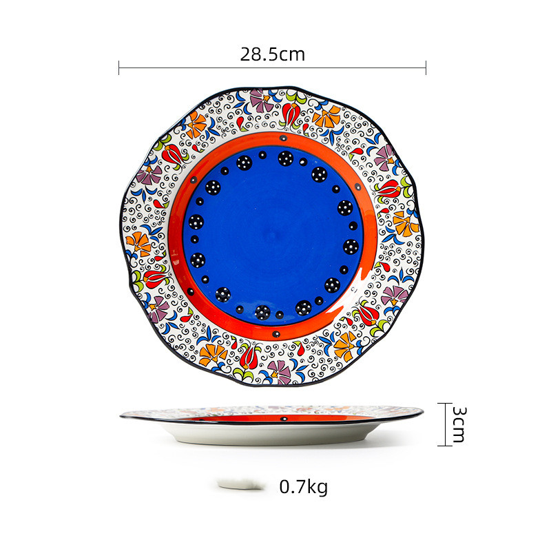 Title 6, Hand-painted Western Ceramic Tableware Irregula...