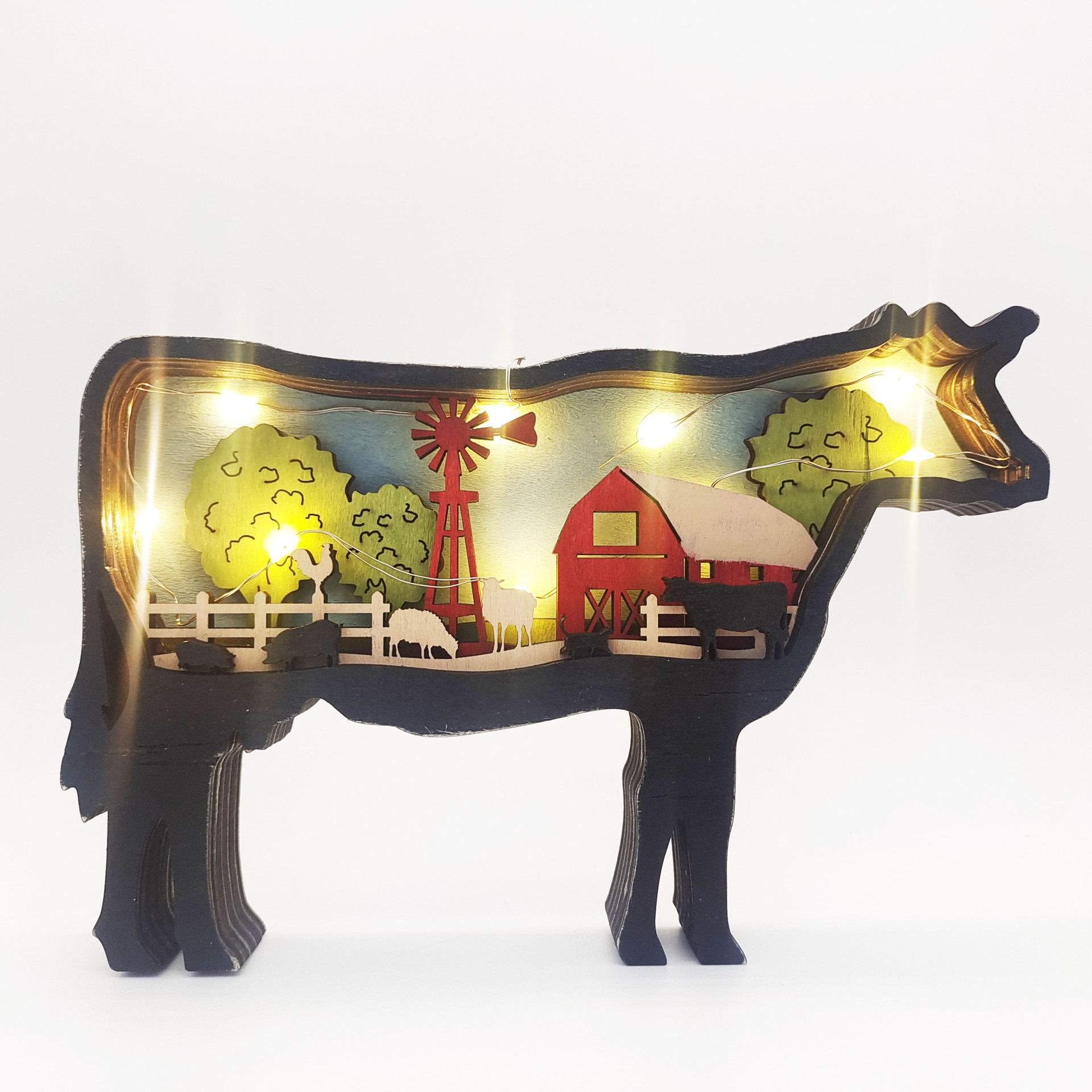 Cattle with lights