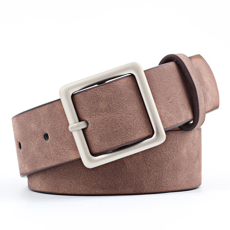 Title 11, All-match Square Buckle Pu Fashion Trend Belt