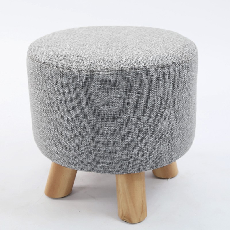 Small Wooden Footstool Footrest Pouffe Foot Stool Padded Ottoman Seat Bench B — image 2