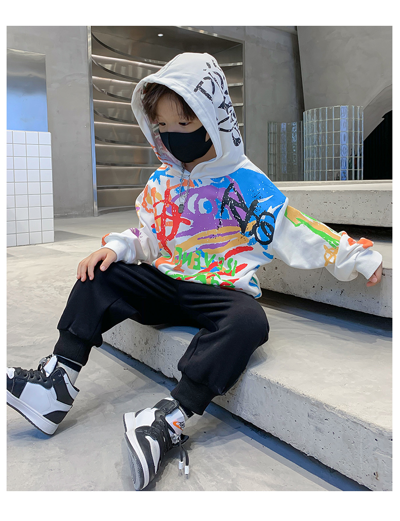 Spring And Autumn Fashionable Print Children's Spring  Sweater