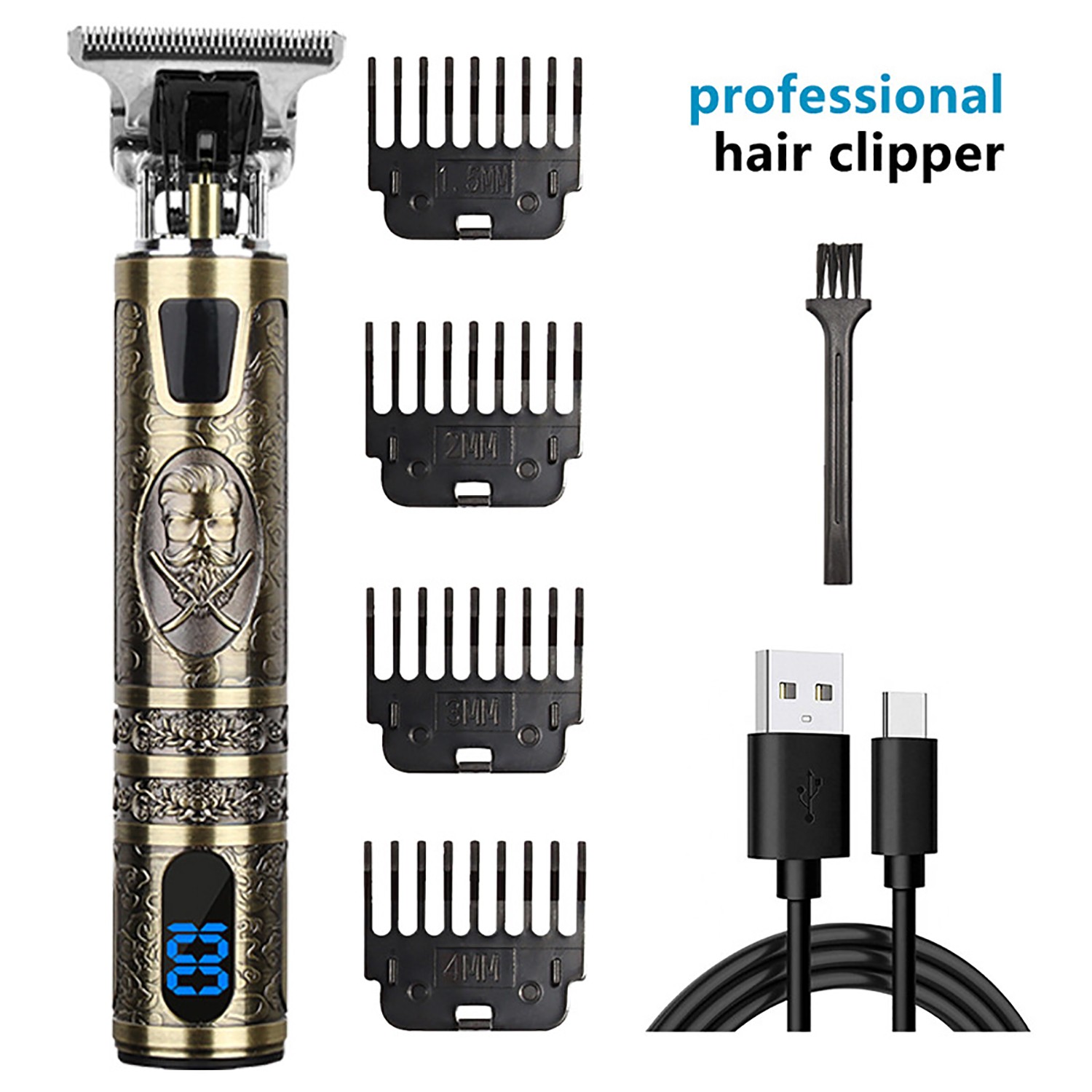 Cordless Beard Trimmer Hair Clippers Cutting Barber Shaving Machine For Men — image 9