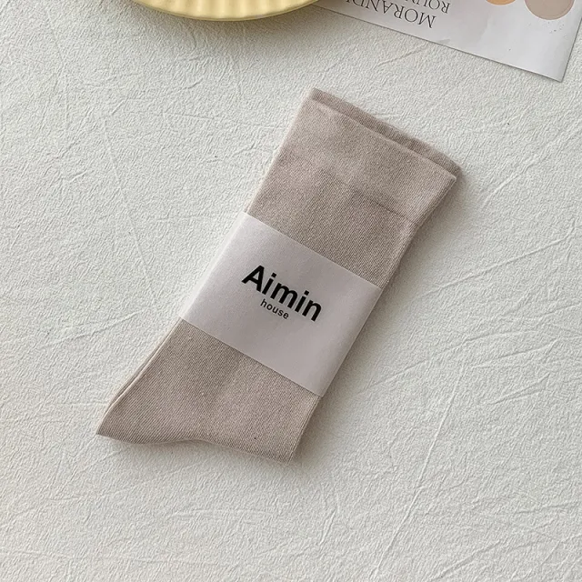 Korean Version Of Pure Cotton Ladies Socks Bean Ash - Shop at LoveMi