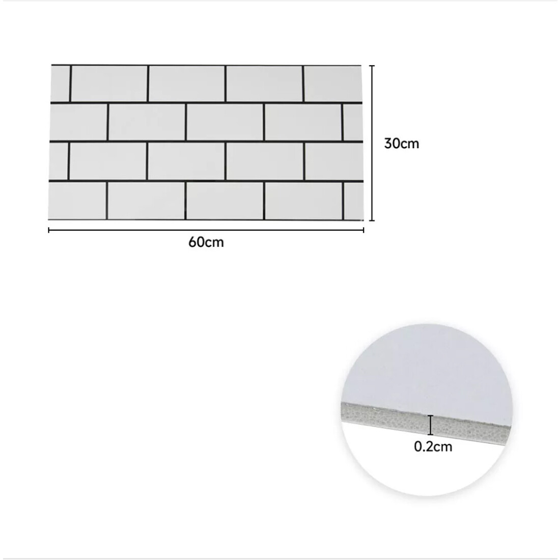 10Pcs Marble Tiles Wall Sticker Self-Adhesive Stick On Kitchen Bathroom Decor — image 5