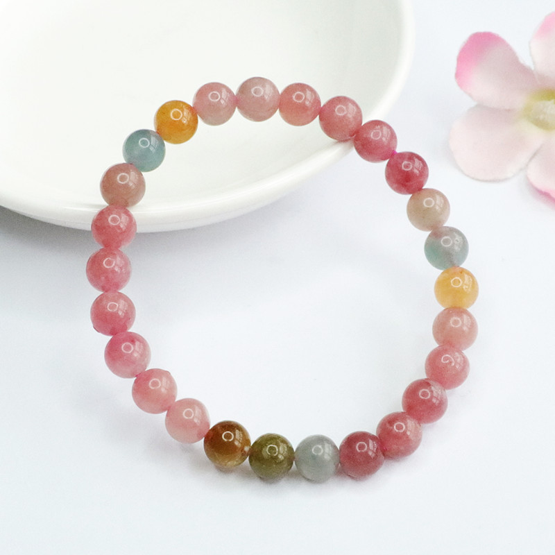 Round Bead Natural Tourmaline Strings Bracelet