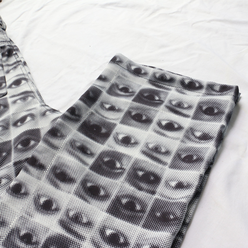 Title 7, Damen-Hose mit lockerem, lässigem Eye-Print und...