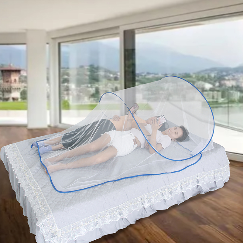 Portable Head Mosquito Net Adjustable Travel Bed Head Mosquito Tent Encrypted Fine Mesh Net For Bed Dorm Hotel Camping