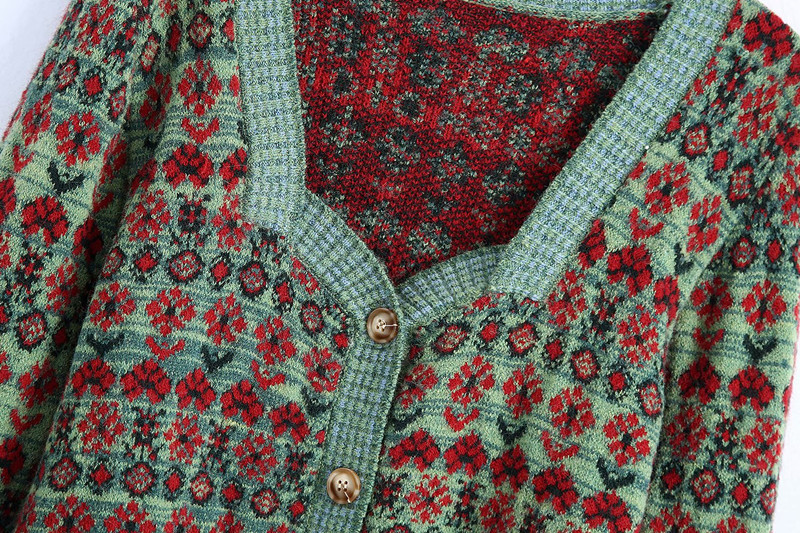 Title 1, Veste tricotée en jacquard pour femmes européen...