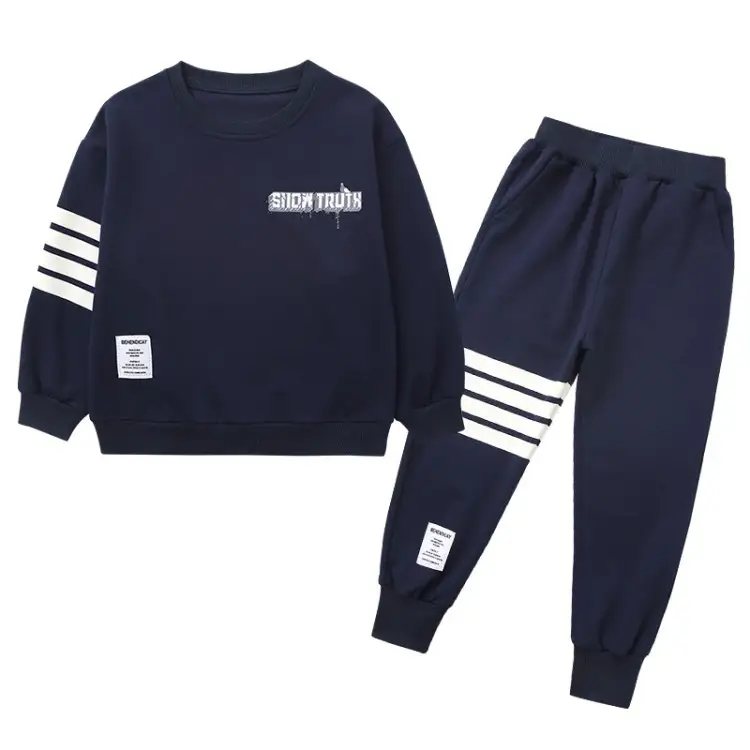Boy's Suit Sports Two-piece Labeling Leisure