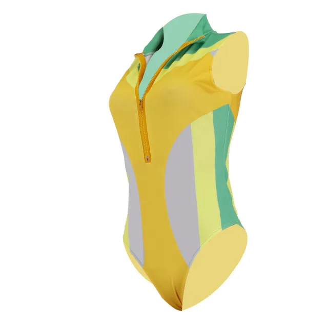 Europe And The United States One Piece Swimsuit Nightclub Wear Yellow - Shop at LoveMi