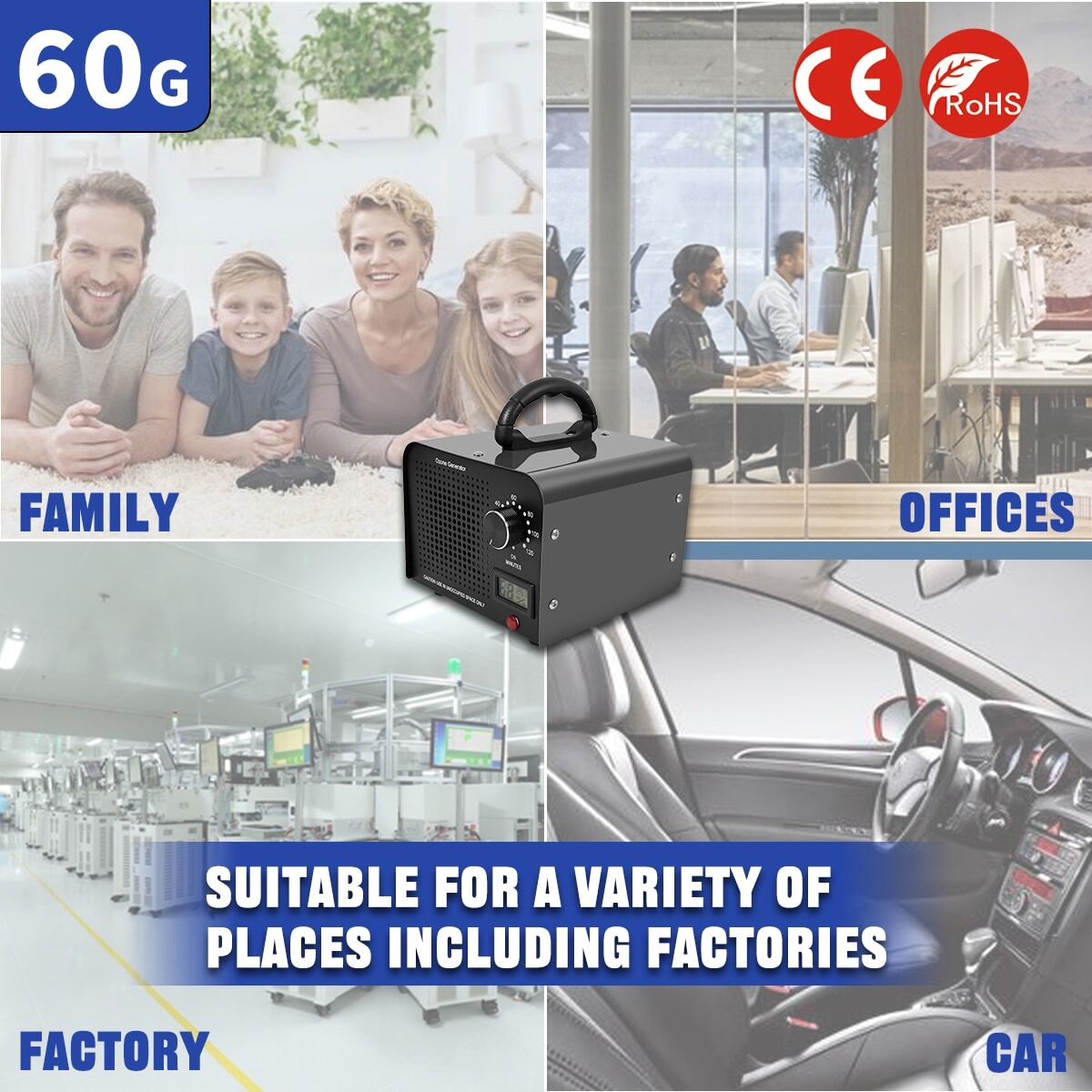60000mg H Ozone Generator Machine Industrial Air Purifier Ozonator Ozonizer LCD — image 11