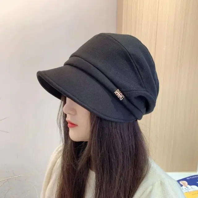 Winter All match Casual Small Brim Fisherman Hat Black - Shop at LoveMi