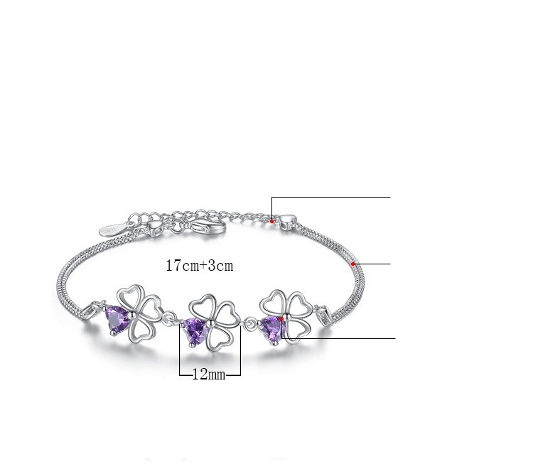 Fashion Ladies Amethyst Heart-shaped Hand Jewelry