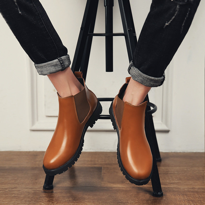 Title 6, Leather Martin Boots Set Foot High-Top Men