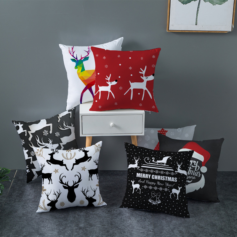 Santa Cushion Cover Home Soft Decoration