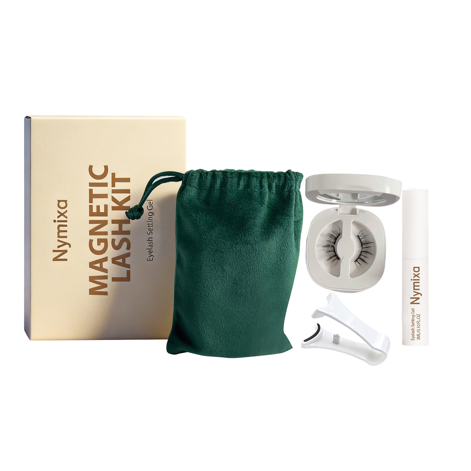 Magnetic Suction False Eyelash Kit  Curved  1 Set 1box