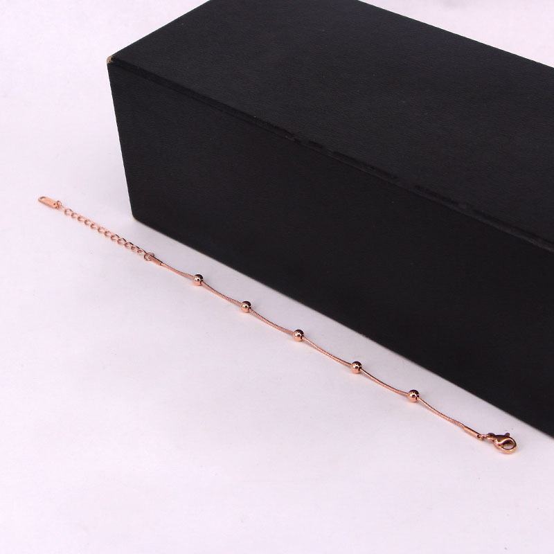 Multi Ball Rose Gold Anklet Bracelet