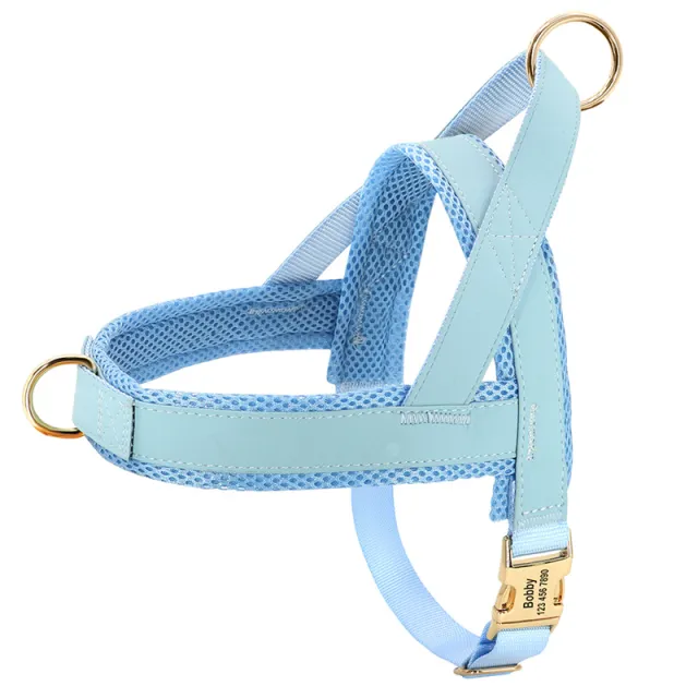 Lettering Large Dog Vest Chest Harness Blue - Shop at LoveMi