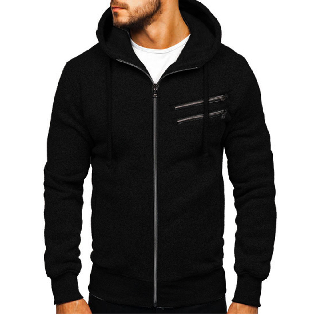 Title 8, Mens Fleece Cardigan Zippered Hoodie Jacket. P...