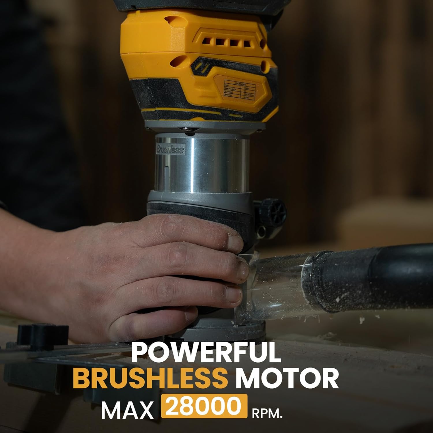 Cordless Compact Router, Brushless Palm Trimmer Route Compatible With 18V — image 7