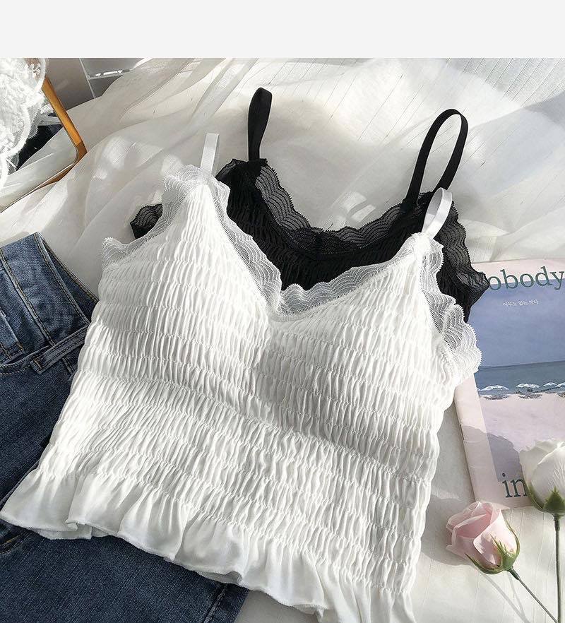 Title 2, Pleated Sling, Sexy Lace, V-neck, Mesh Belt, Ch...