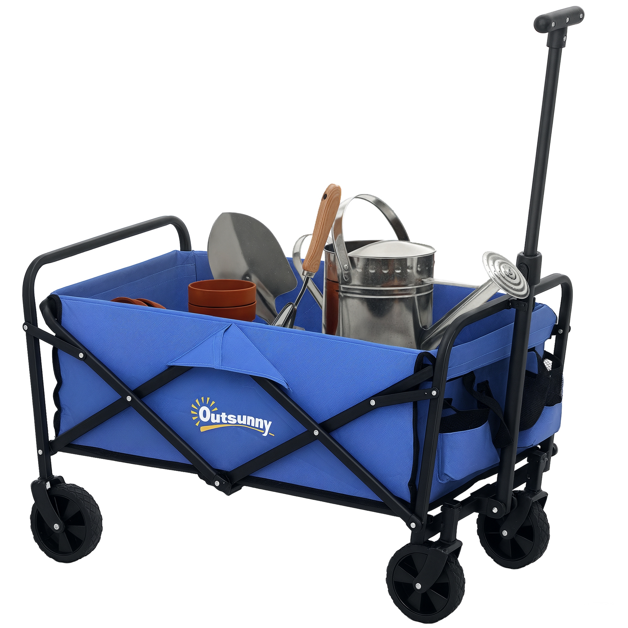 62L Festival Handcart With Wheels, Garden Folding 120kg Heavy Duty Foldable — image 6