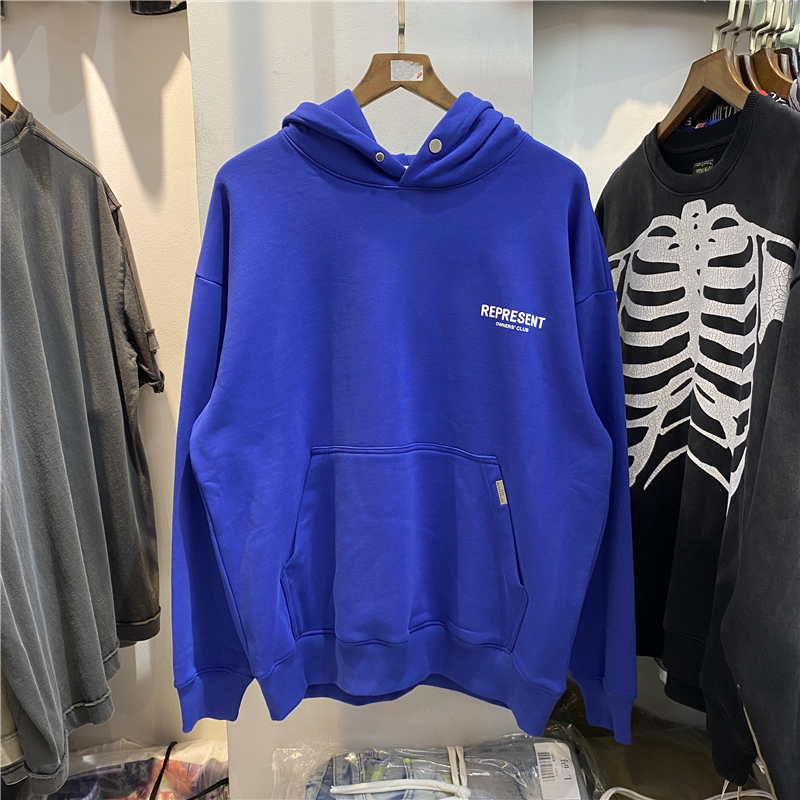 Street Fashion Brand Letter Print Fleece Pullover Hoodie