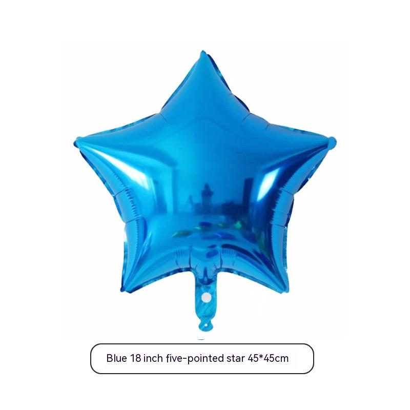 Title 8, 18-inch Five-pointed Star Aluminum Foil Balloon