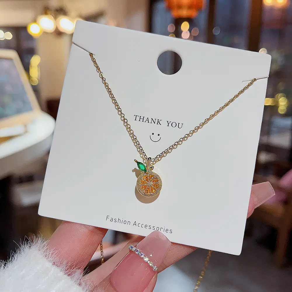 New Orange Necklace Sweet Girl