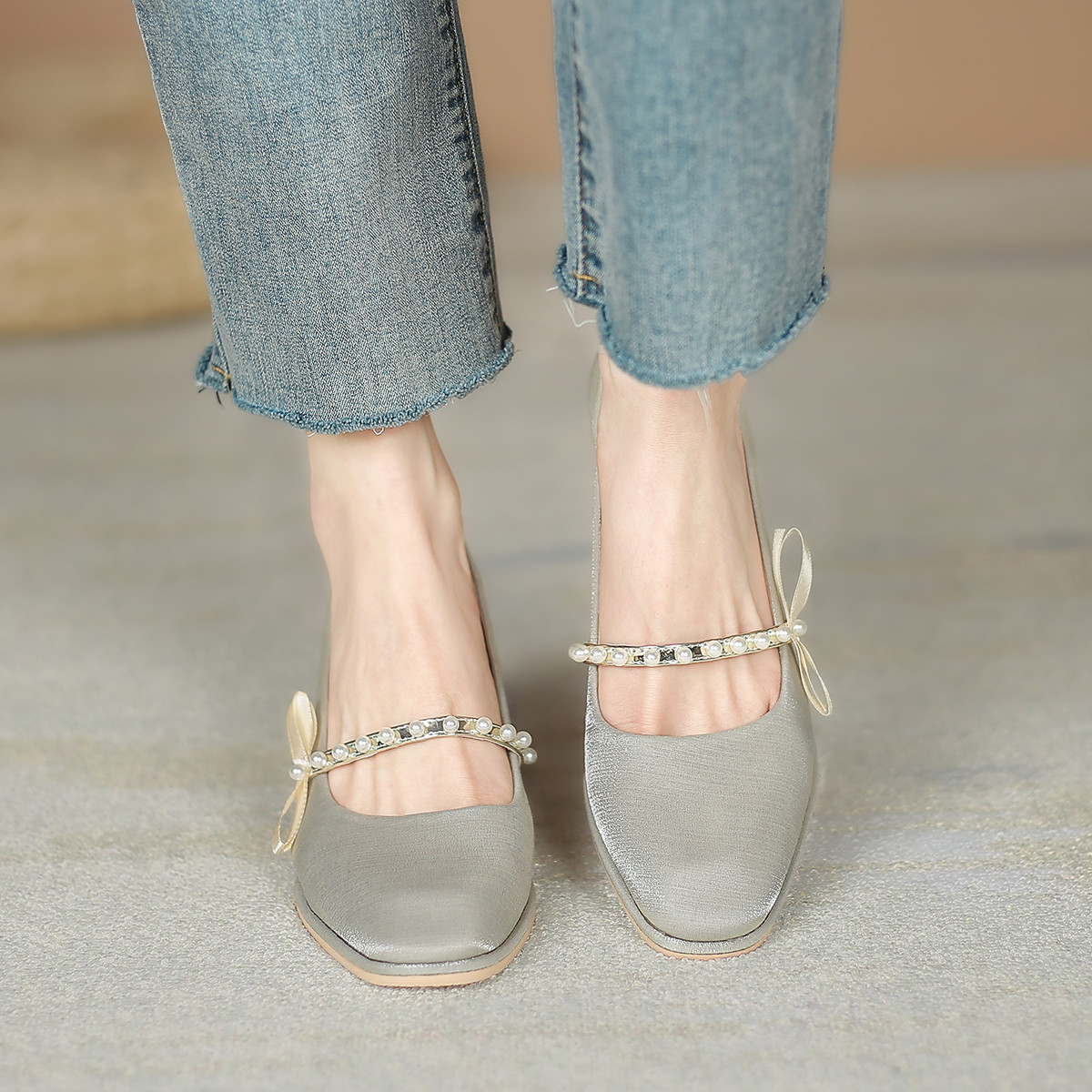 High Heels Gentle Mary Jane Thick-Heeled Single Shoes Niche Sandals