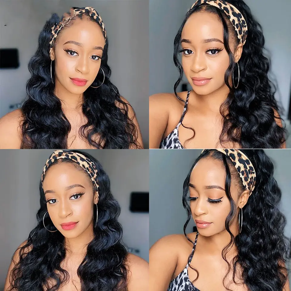 Women's New Ice Silk Hair with Head Cover Long
