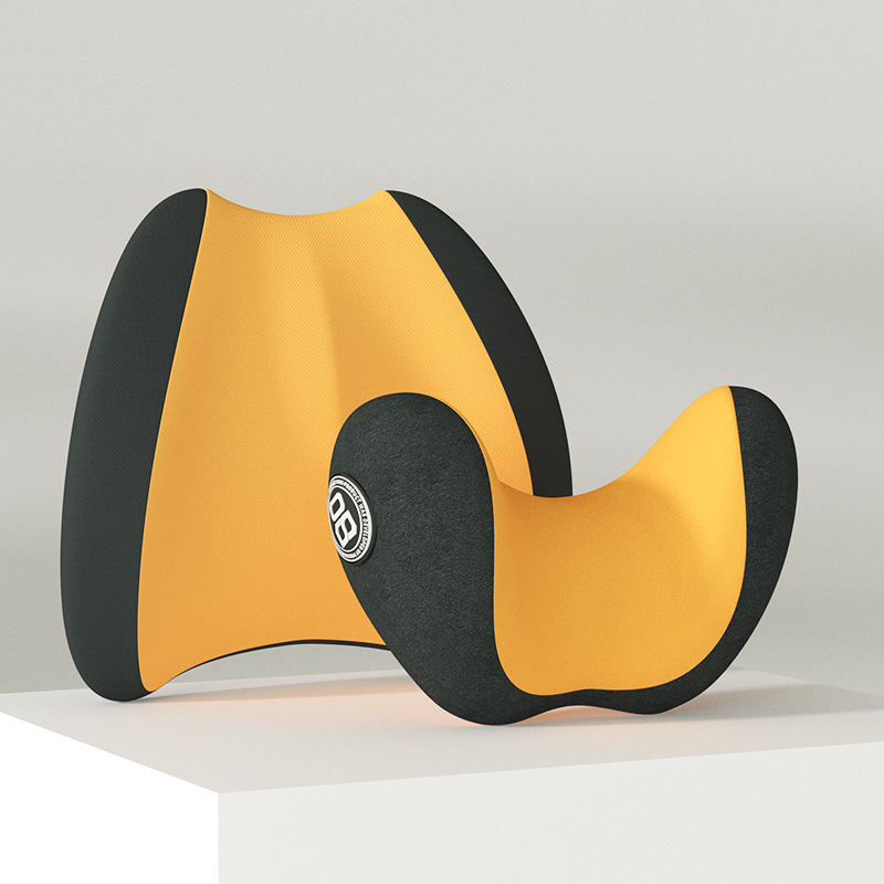 Black and yellow headrest lumb