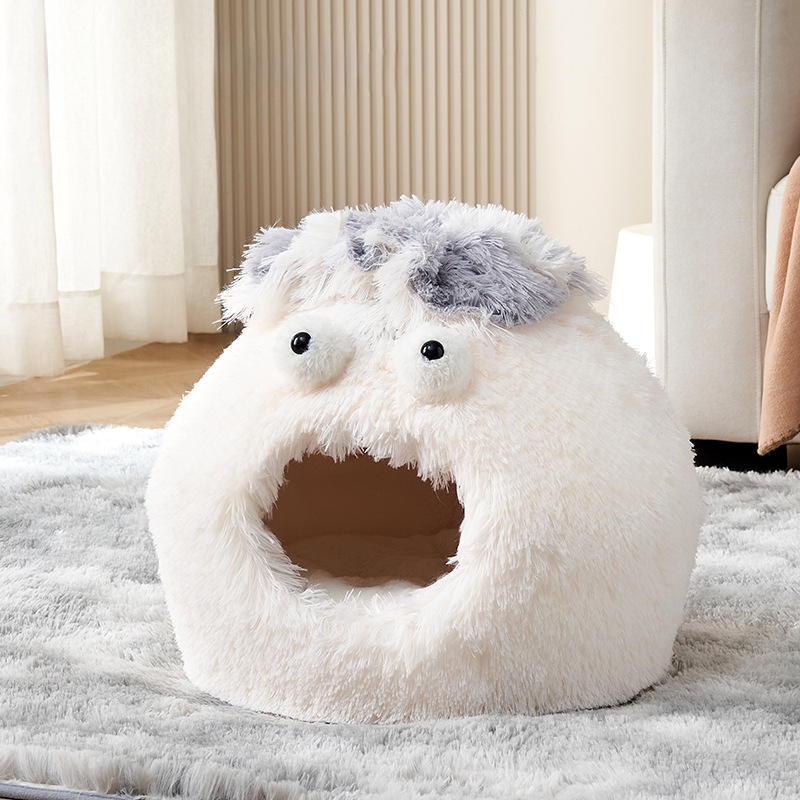 Warm Winter Nest For Cats, Closed Sleeping Nest, Safe Cat House, Kitten Bed, Universal Kennel For All Four Seasons White - Shop at LoveMi