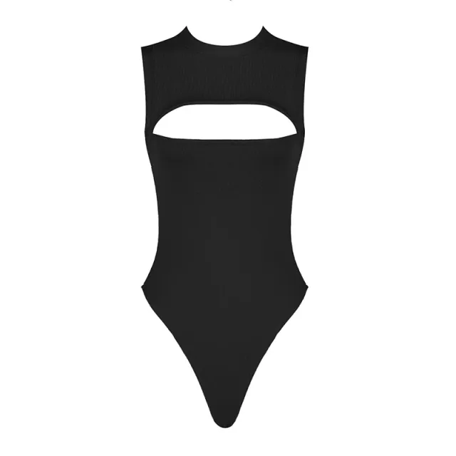 Women's Summer New Style Round Neck Sleeveless Solid Color Jumpsuit Black - Shop at LoveMi