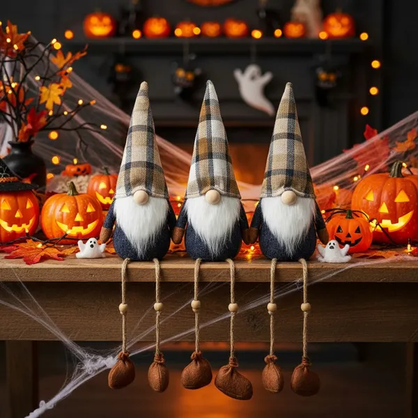 Set Christmas Gnomes Decorations Harvest & Thanksgiving Home Table Ornaments, Cute Holiday Decorations For Party Gifts, Autumn Farmhouse Gnome Cent... Default Title - Shop at LoveMi