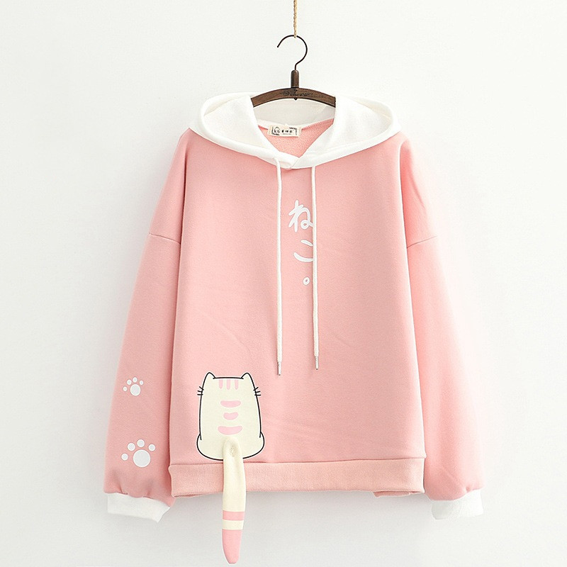 Title 2, Cat warm hoodie with back tail