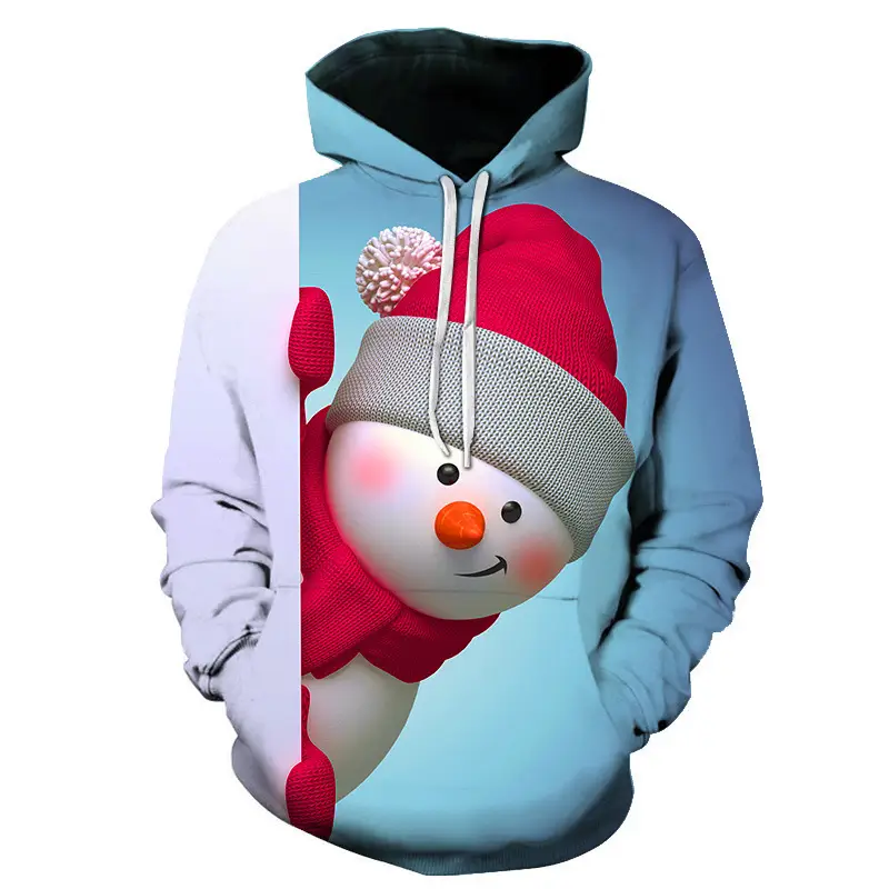 Autumn Men's Santa Claus Cartoon 3D Print Hoodie