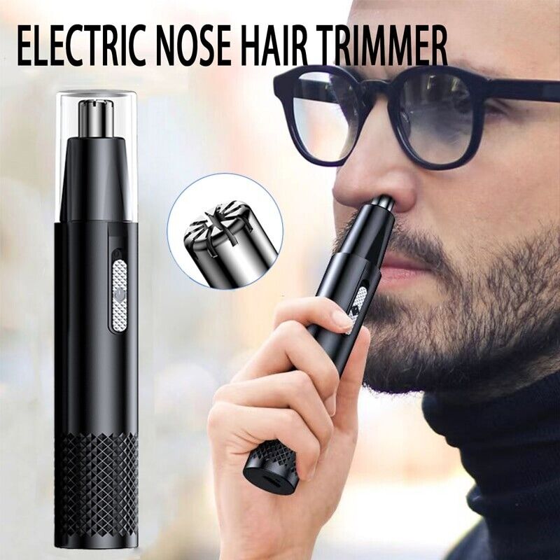 USB Rechargeable Nose & Ear Hair Trimmer – Men’s Electric Face & Eyebrow Shaver - Imagen 10 de 10